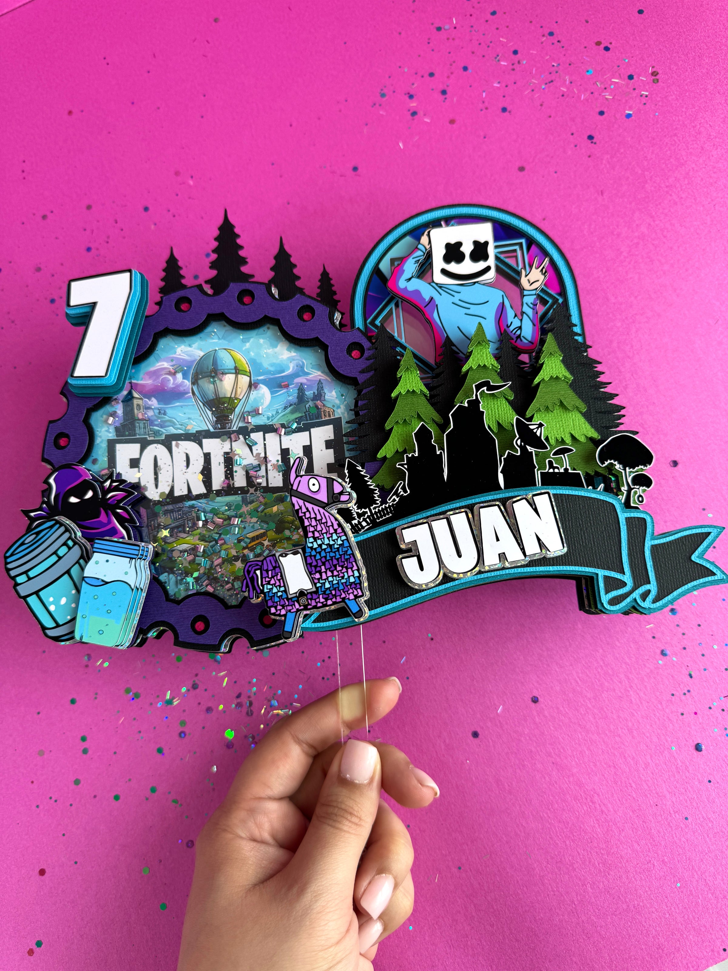 Personalized FORTNITE cake topper - Planète Gateau