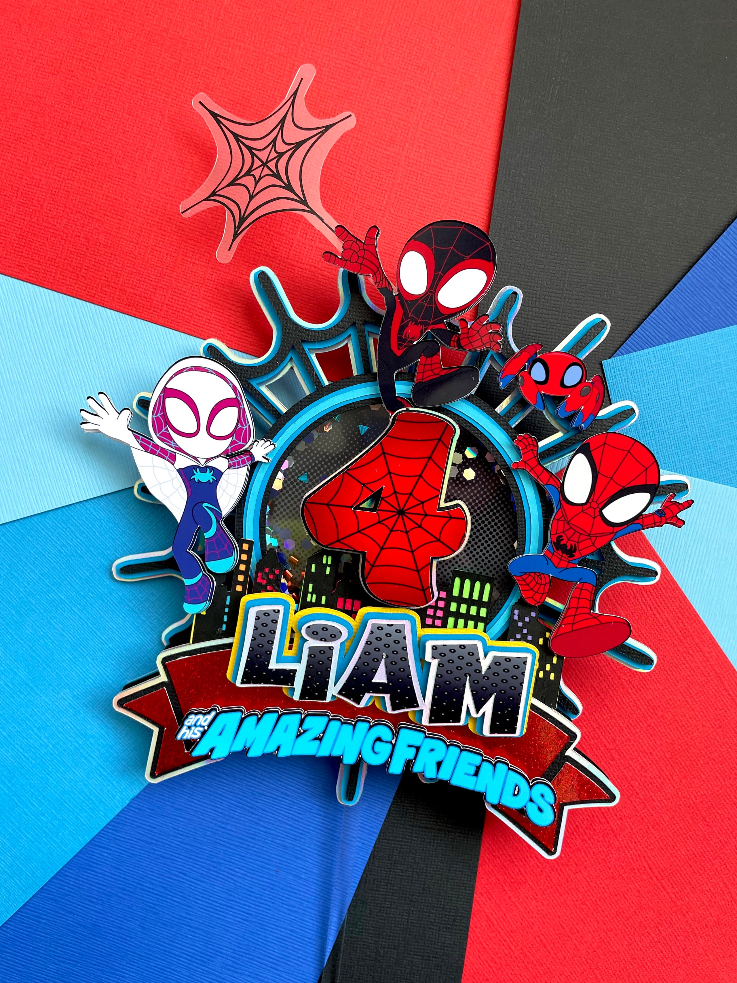 Miles Morales Theme Birthday Cake