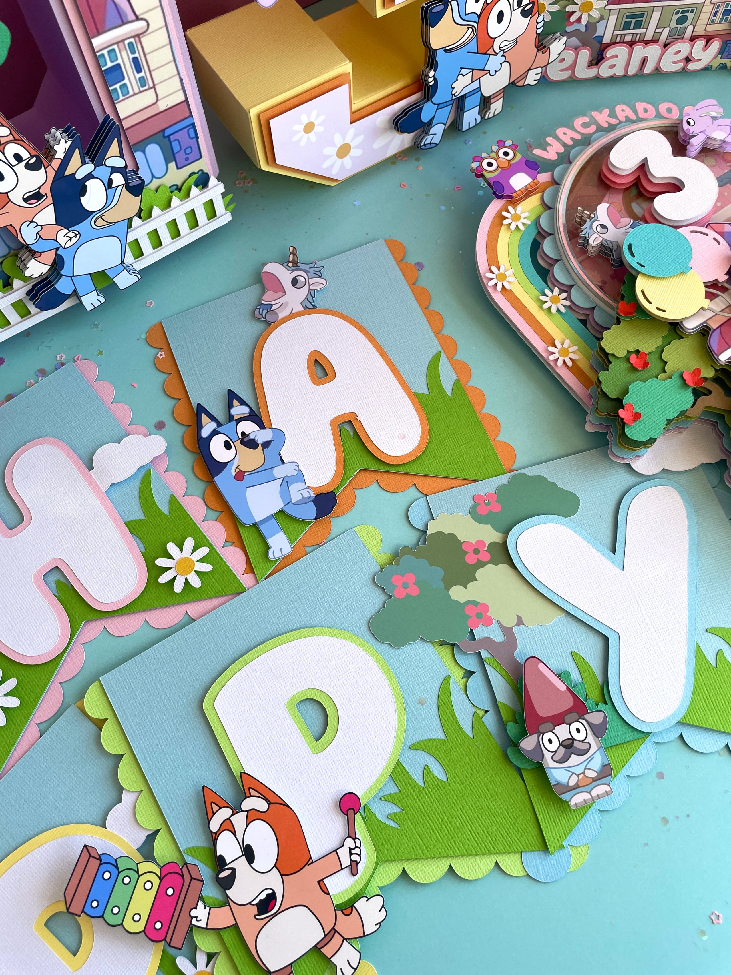 Bluey Birthday Banner Party Decor Sofi s Corner Crafts Custom Party